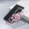 Pink Daisy Magnetic Transparent Case for iPhone 15/16/17 Pro Max