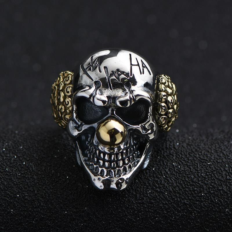 

Fashion American Alphabet Personality Skull Open Ring Men s Retro Trend Ring Domineering Jewelry