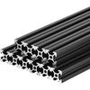 MECCANIXITY 2020 T Slot Aluminum Extrusion 100mm(3.9 Inch) Black European Standard Anodized Linear Rail for 3D Printer Laser Engraving Machine 10 Pcs