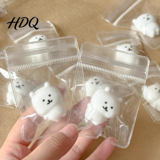 Anxiety Relief Toy 3/4/5/6Pcs Mini Bear Stress Toy, Cartoon White Squeeze Slow Rebound Sensory for Kids Adults, Party Favors