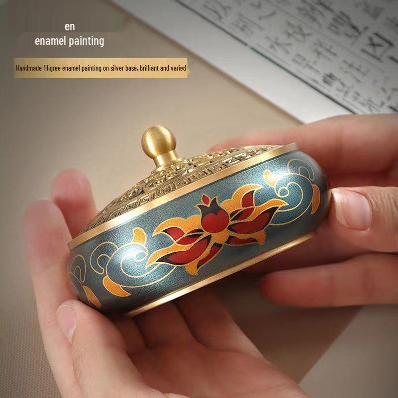 Copper Sandalwood & Agarwood Incense Seal Burner Set