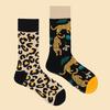 1 Pair/4 Pairs of Women's Leopard Print Mid-calf Socks, Fashionable Autumn, Winter, and Spring Style, Versatile Long Socks