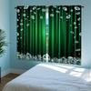 2Pcs Polyester Emerald Diamond Washing Printing Window Curtains Birthday Party Decoration Backdrop Drapes for Living Room