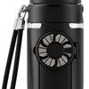 2-in-1 Tritan Sports Cup with Detachable 3-Speed Handheld Fan Transparent Leak Proof Cold Drink Bottle for Outdoor Gym Travel