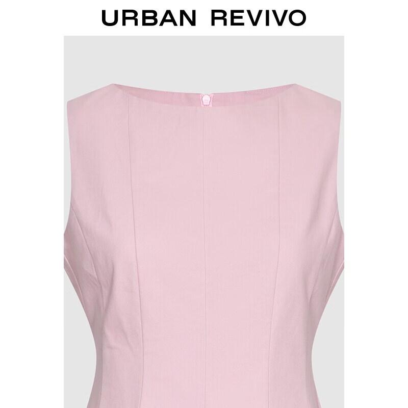 UR2026 Women's Solid Cotton Mini Dress