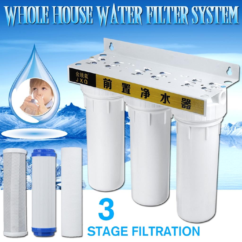 Water Purifier 3 Filter Cartridge PP UDF CTO System Water Filters For Household Straight Drinking Water Purifier