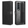 For Samsung Galaxy Z Fold 7 6 5 & 4 & Fold 3 Crazy Horse Pattern Wallet Leather Flip Card Slot Cover Case with Pen Slot