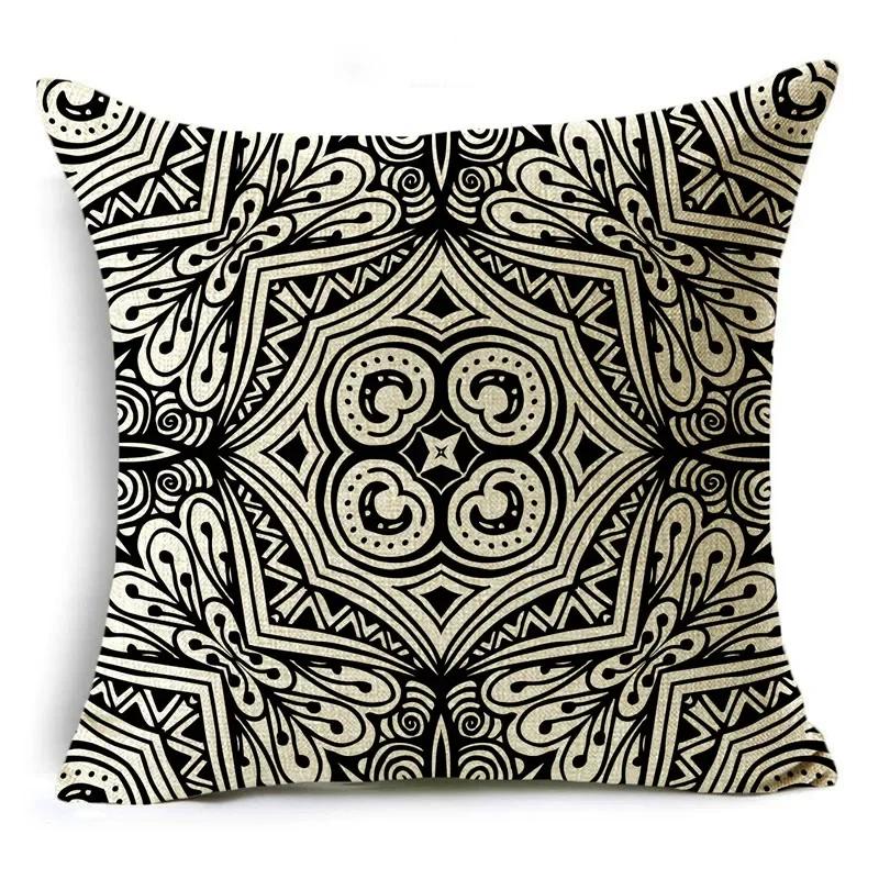 Mandela Style Retro Ethnic Style Pillowcase Sofa Living Room Decoration Cushion Cover 40*40cm/45*45cm/50*50cm