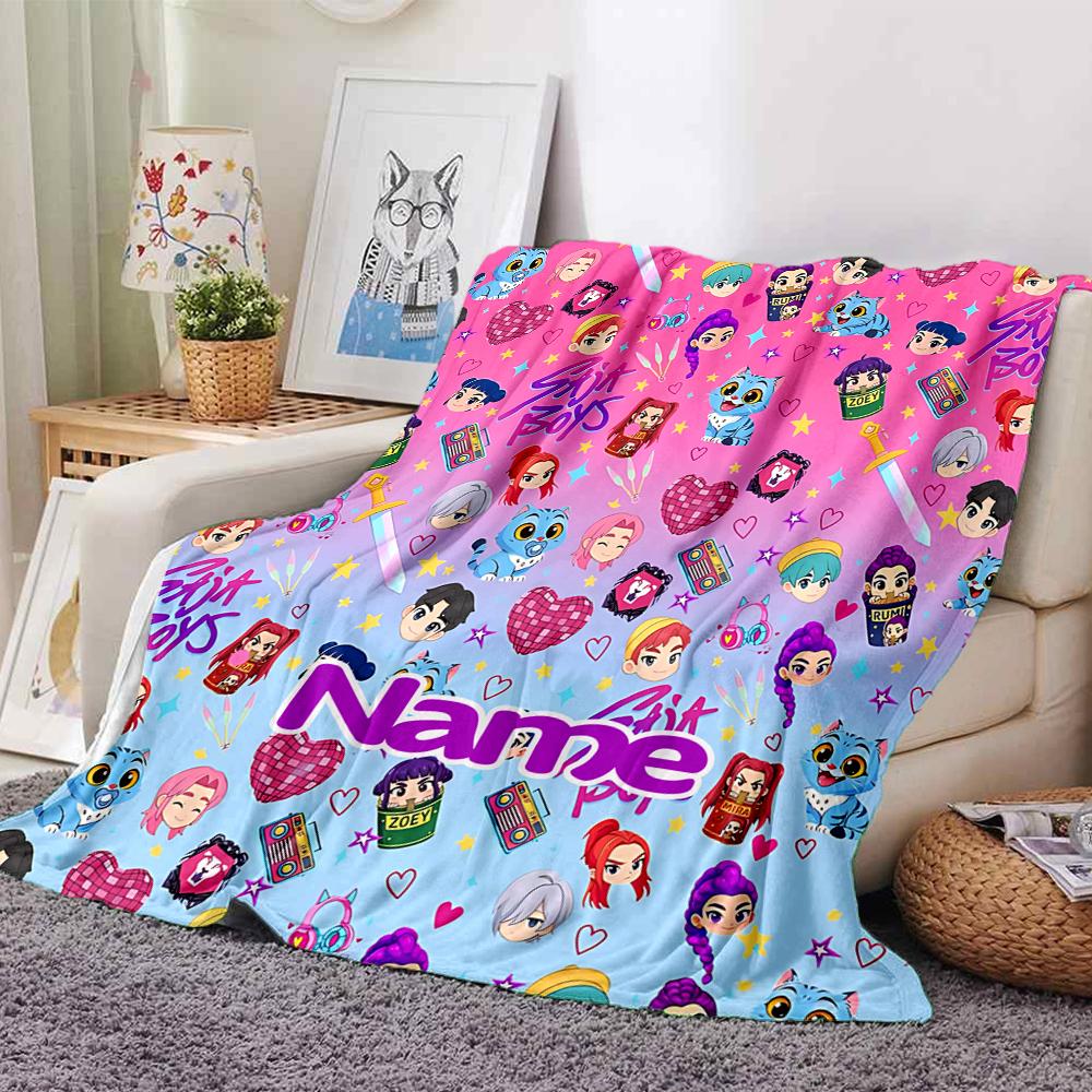 Custom Name Superhero Squad Adventure Blanket for Couch & Bed, Plush Cozy Fuzzy Blanket Super Soft & Warm Blankets for Fall and Winter. 090830