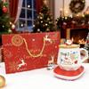 Santa Claus Ceramic Mug Gift Set: Constant Temperature, Large Capacity, High-Quality Cartoon Christmas Cup.