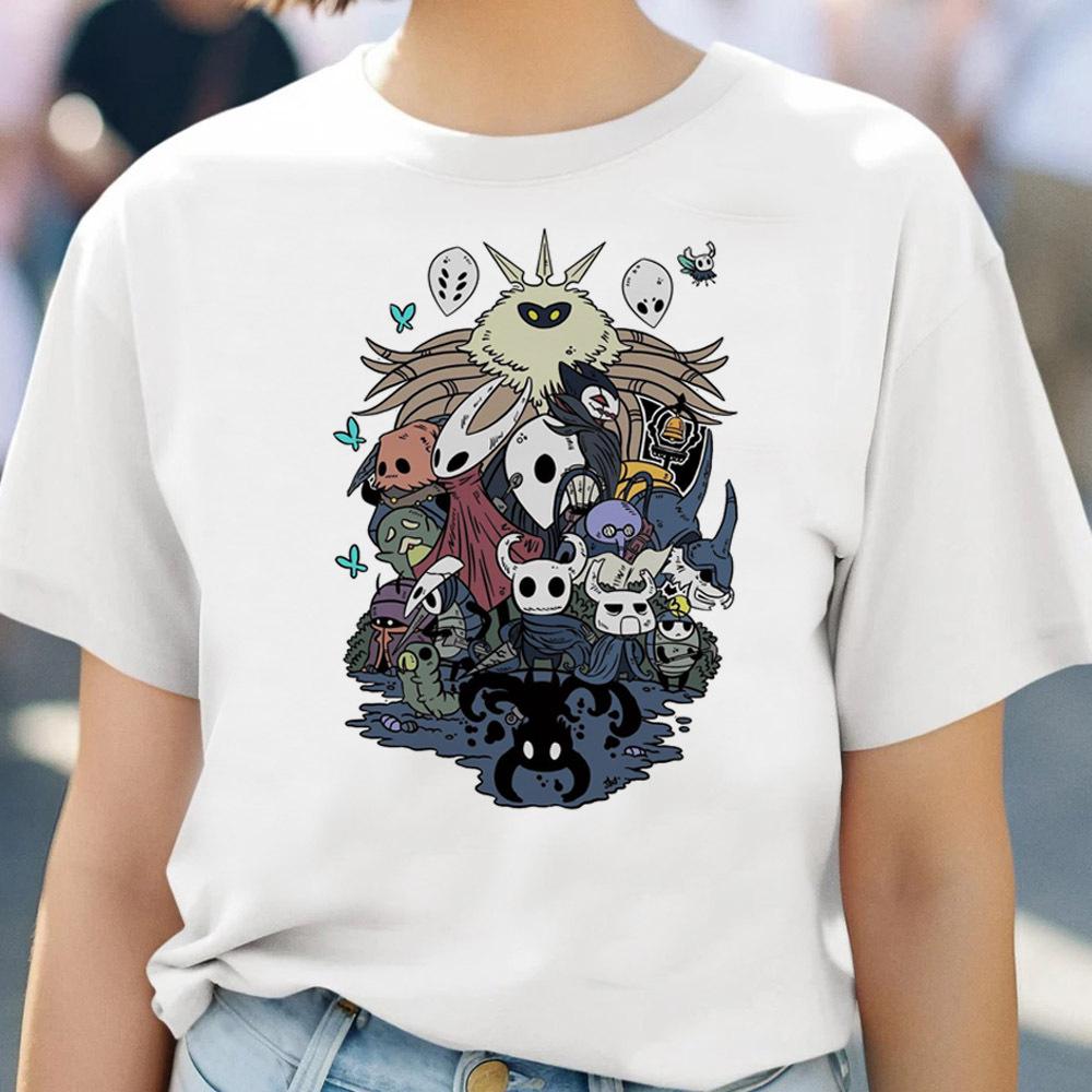 Hollow Knight Silksong Pattern Print TShirt HipHop Retro Anime Womens Clothing Comfortable Breathable and Soft Cotton