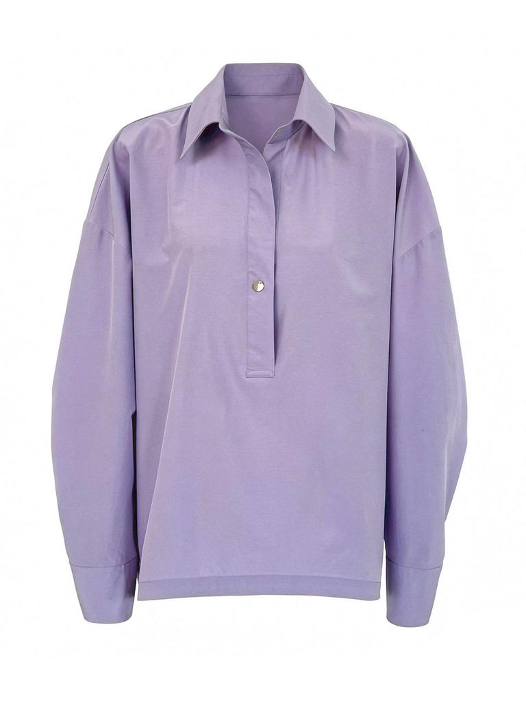 Lu Xi Women's Korean-Style Loose Silhouette Casual Shirt for Early Spring - Versatile 3758