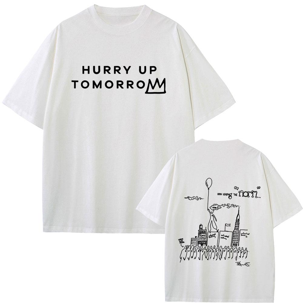 Limited Rapper The Weeknd Tshirt Hurry Up Tomorrow Graphic T Shirt Unisex Women Hip Hop Fashion Oversized Tshirts Unisex Streetwear