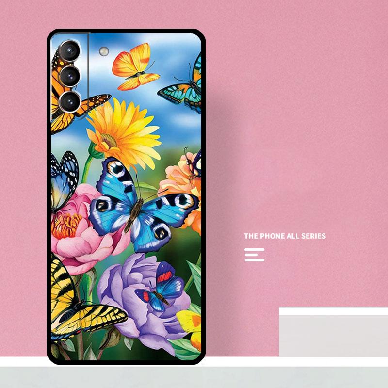 Butterfly Phone Case For Samsung Galaxy S26 S25 S24 S20 S21 S22 S23 Ultra S10 Plus S25 FE Cover Coque