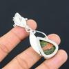 Natural Unakite Gemstone Pendant 925 Sterling Silver Indian Jewelry For Women