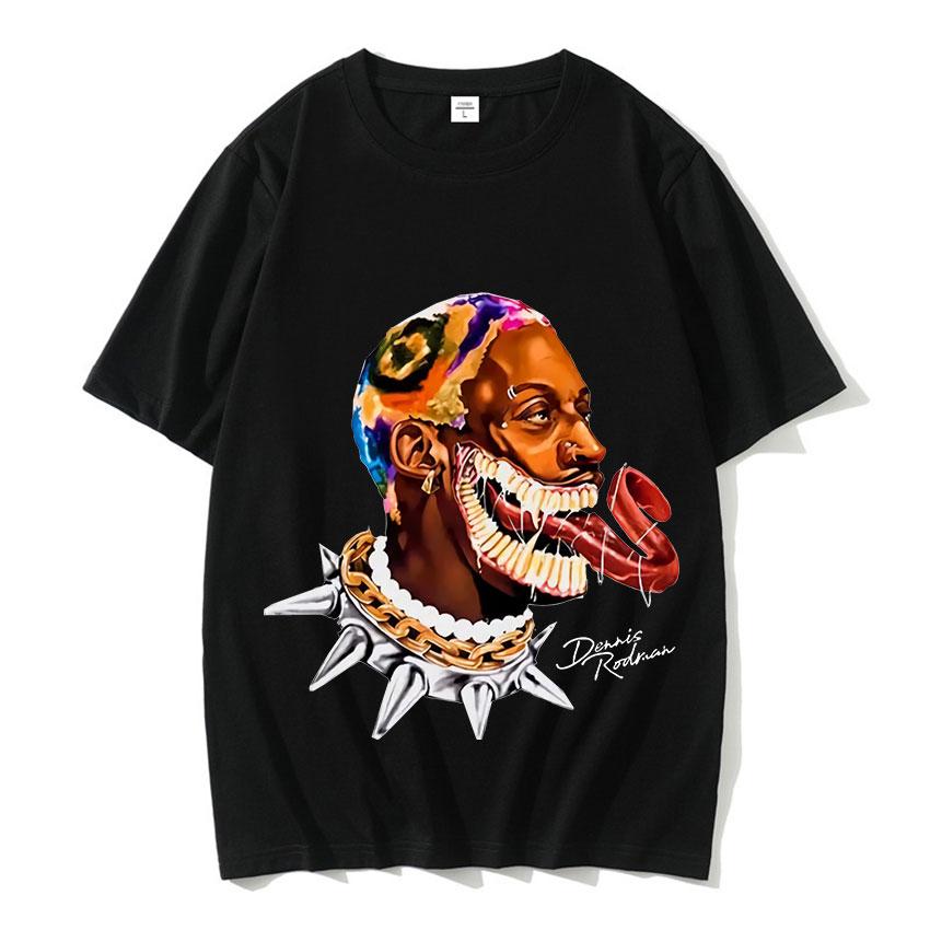 Hot Sale The Worm Dennis RodUnisex Graphic T Shirt Unisex Women Boys Basketball Short Sleeve T Shirts Male Cotton Oversized Streetwear