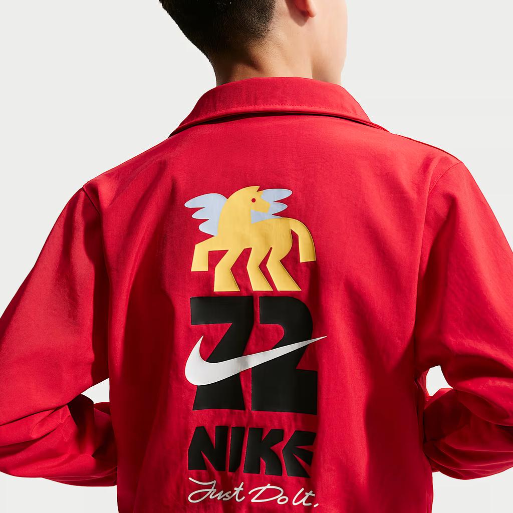 Nike Jacket FW25 Repel Year Of The Horse Limited Edition New Year Water-Resistant Zipper Woven Collar Long Sleeve Kids Jackets IQ3937-657