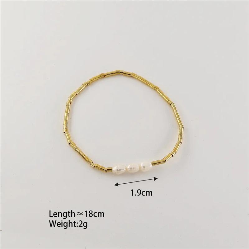 Hand-woven Natural Freshwater Pearl Bracelet Baroque Pearl Beaded Bracelet Girl Jewelry