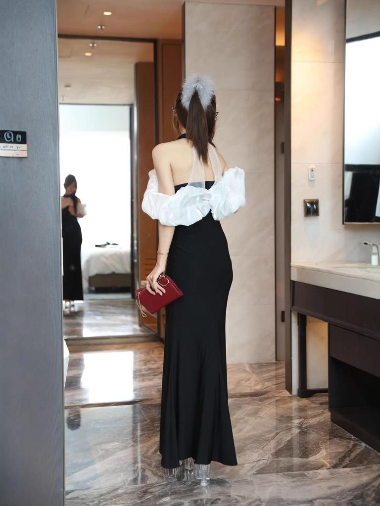 Glamorous Black Evening Gown for Women - Slimming & Elegant Party Dress