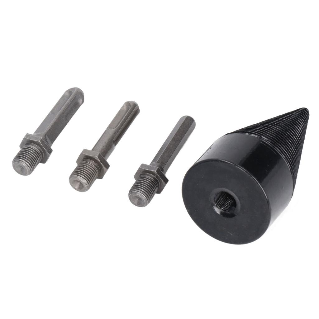 Wood Splitter Drill Bit Electric Firewood Log Splitter Bit Set with 3Pcs Removable Shanks 50mm