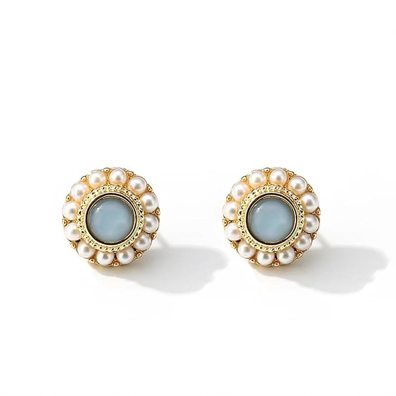 

pearl earrings ladies cat s eye Popularity May birthstone small cute Compatible with metal allergies woman birthday mother s day anniversary Christmas