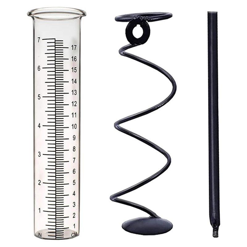 ABBP-2Pcs Rain Gauge Outdoor, Best Rated Rain Gauges For Yard With Stake, Decorative Garden Rain Water Meter