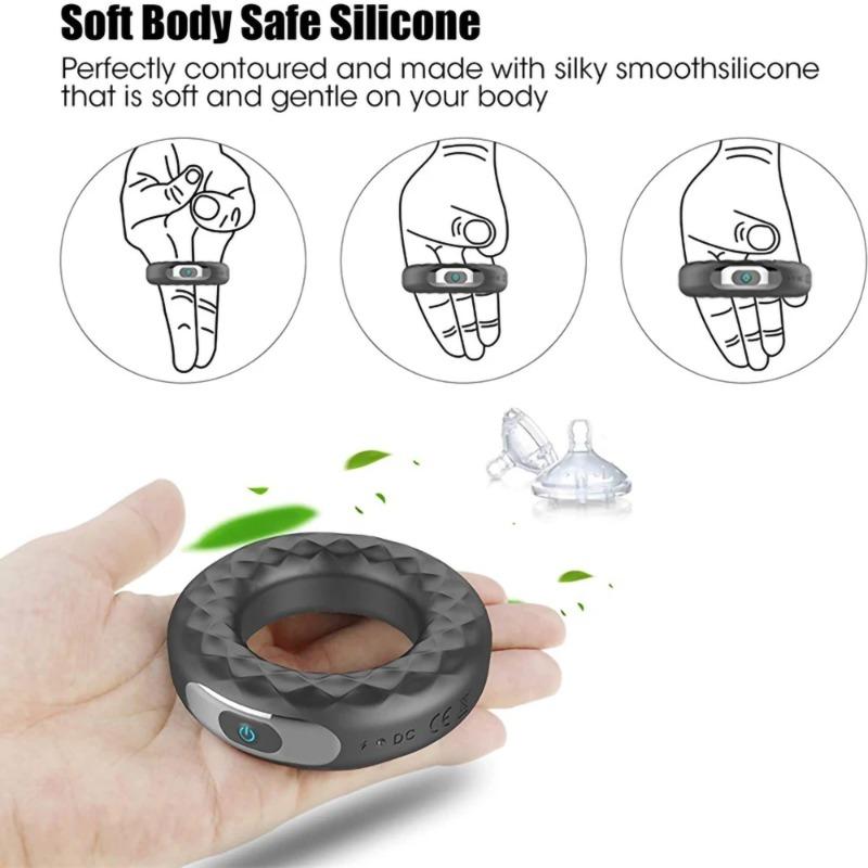 Vibrátor Penis Ring Měkký penisový kroužek Dick Vibrátor Zpoždění ejakulace Stimulátor ejakulace Zboží pro dospělé pro muže Erotické hračky Cockring pro muže 18+