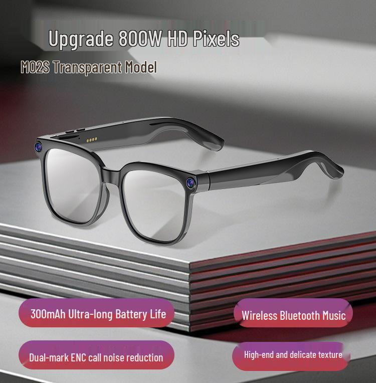 AI Smart Glasses M02S: Anti-Shake 800W