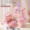 Large Capacity Mesh Cosmetic Bags INS Toiletries Storage Pouch Simple Visible Wash Handbag  Camping