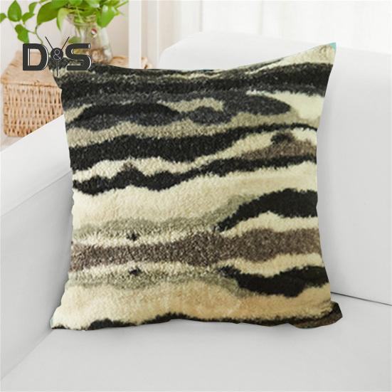 Fronha de Almofada Texturizada Fecho de Zíper Oculto Fronha de Almofada de Pelúcia Fronha de Almofada para Decoração de Sofá de Sala de Estar Quarto