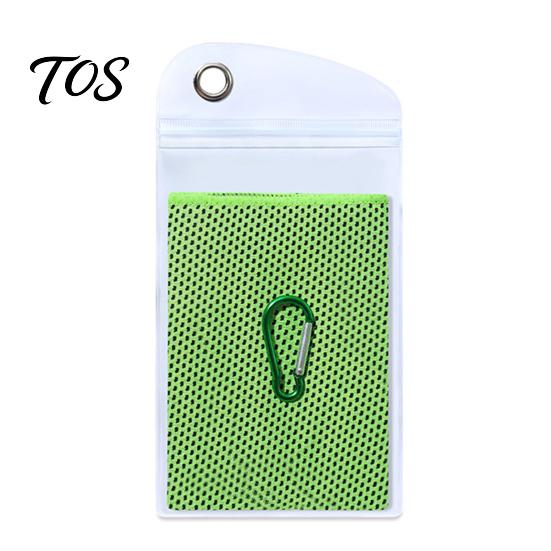 Hot Weather Relief Towel 90x30cm Cooling for Face, Chilly Sports with Storage Bag Sweat Absorbing Workout And Carabiner, Portable Cold Neck