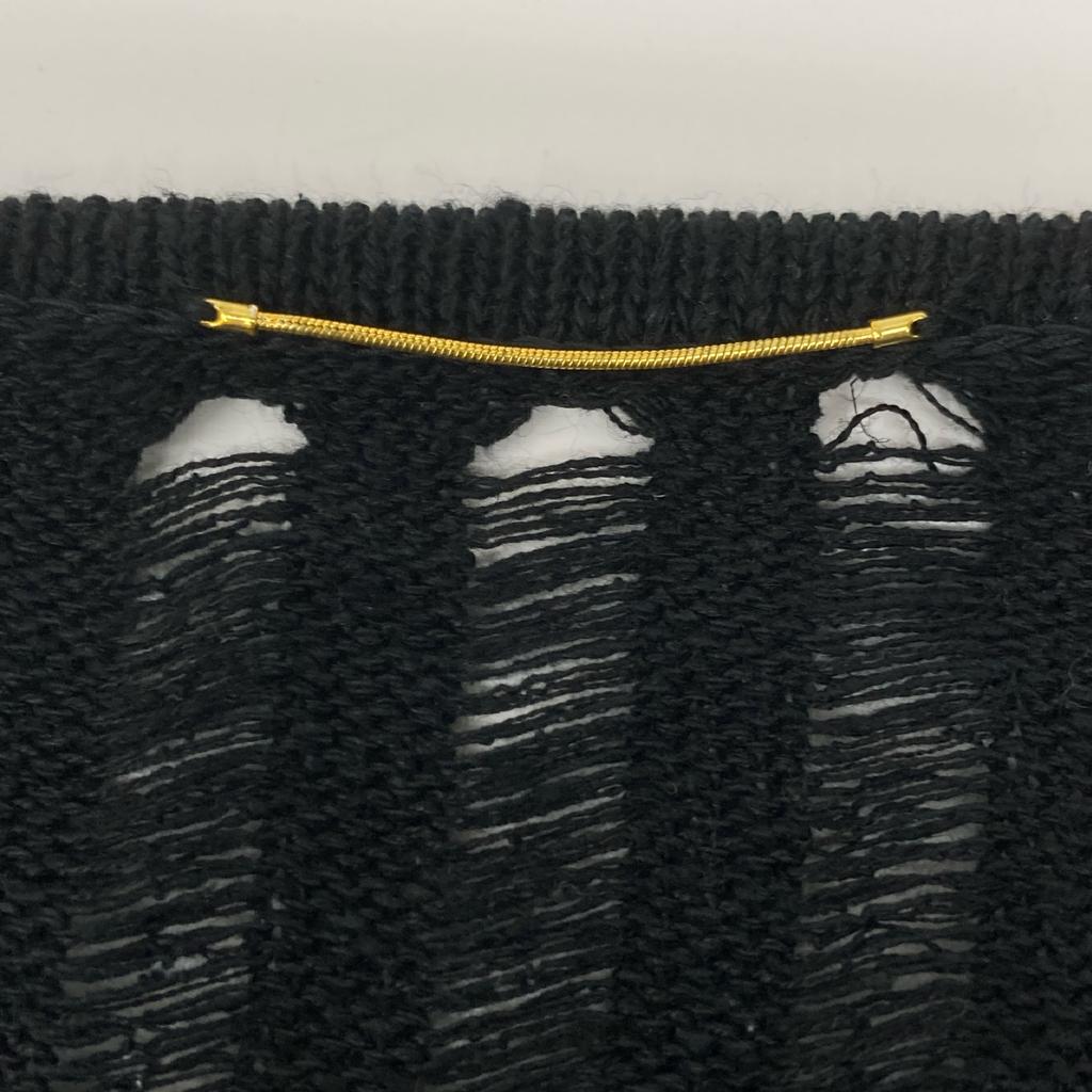 Deuxieme Classe 2011 Black Silk Linen Sheer Oversized Knit tops Not written blackUsed