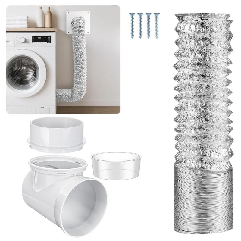 90 Degree Exhaust Hose Dryer Vent Wall Plate Dryer Vent Connector Kit Dryer Duct Connector Easy Installation Accessories