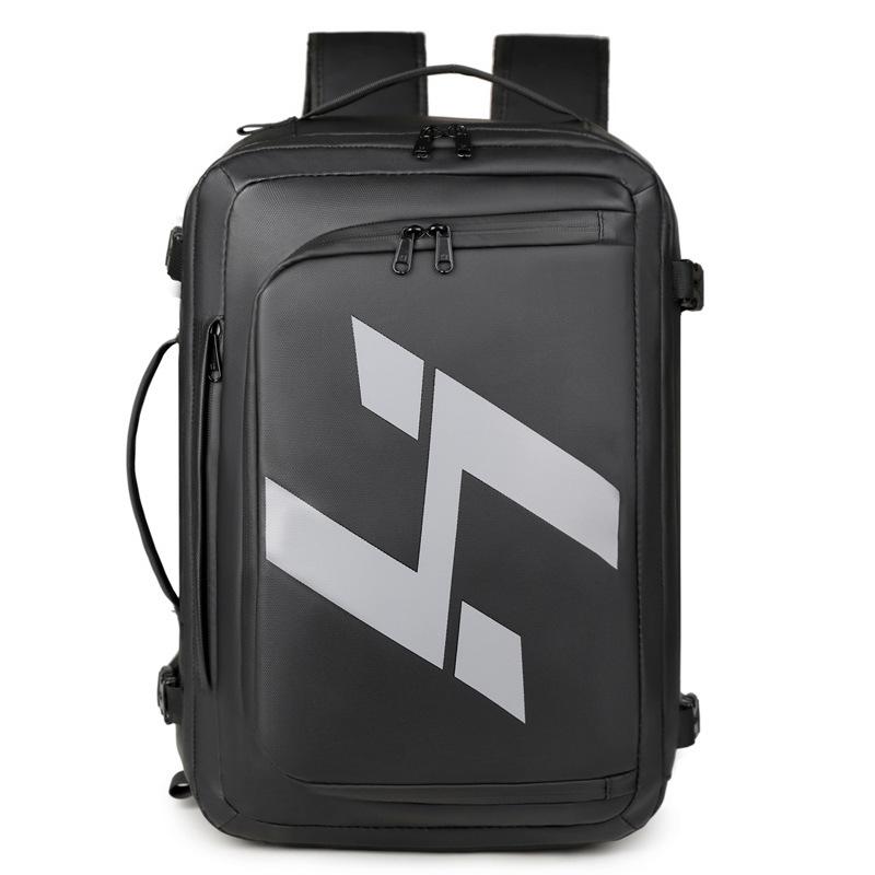 

Модный рюкзак, многофункциональная сумка для ноутбука большой вместимости, дорожная сумка для мужчин для коротких поездок с сухим и влажным разделением one size fits all чёрный