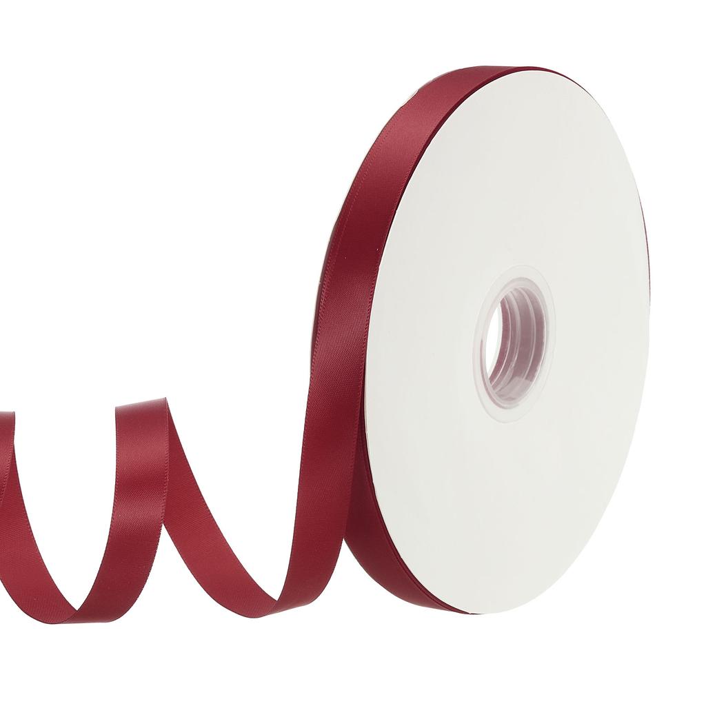 Polyester Satinband einseitig Grosgrainband Unifarbenes Stoffband für Basteln Hochzeitsparty Geschenkverpackung 5/8"x100 Yard