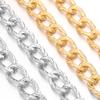 5 Yards/Rolle Aluminiumketten Gold Silber Farbe Metallstreifen Glieder Großhandelsketten Für Schmuckherstellung DIY Armband Halskette Zubehör