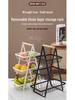 Wooden Handle Iron Art Fruit & Snack Storage Basket