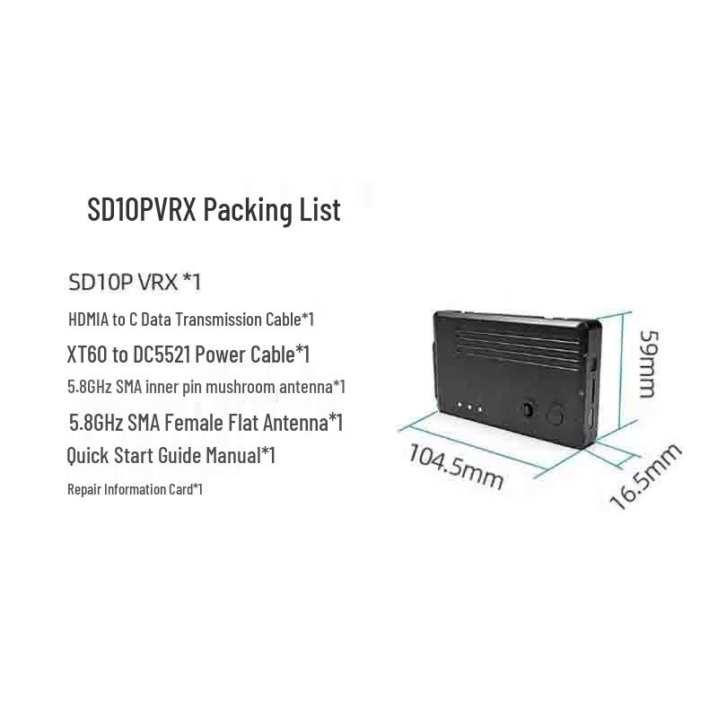 SKYZONE SD10P VRX S1 PRO Digital FPV Video Transmission System