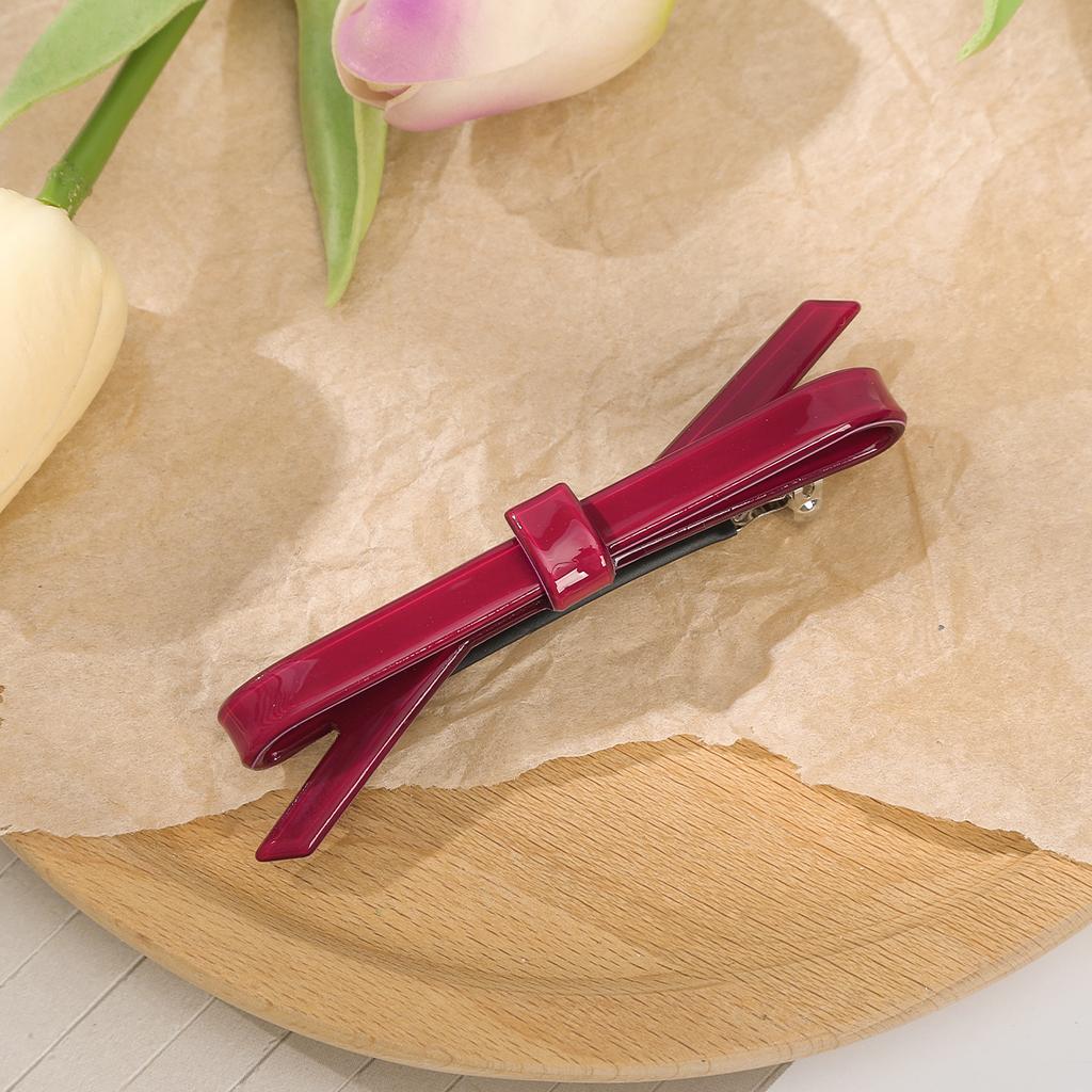 AWAYTR Vintage Acetate Bowknot Duckbill Hairpin Plastic Hair Clips Valentine Headwear Girl Hair Accessories Festival Gift