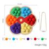 Holz Montessori Spielzeug Blumenform Regenbogenbrett Kinder Feinmotorik Bildung Spielzeug Baby Farbensortierung Sensorisches Spielzeug Kinder Geschenk