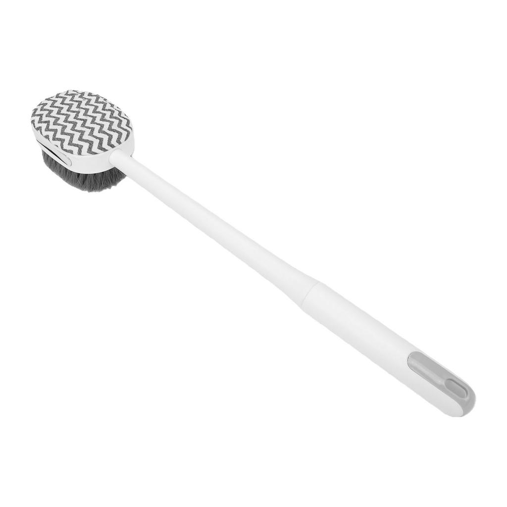 Bath Brush Double Sided Exfoliating Long Handle Back Scrubber Shower Brush with Detachable Head for Dry Wet Use