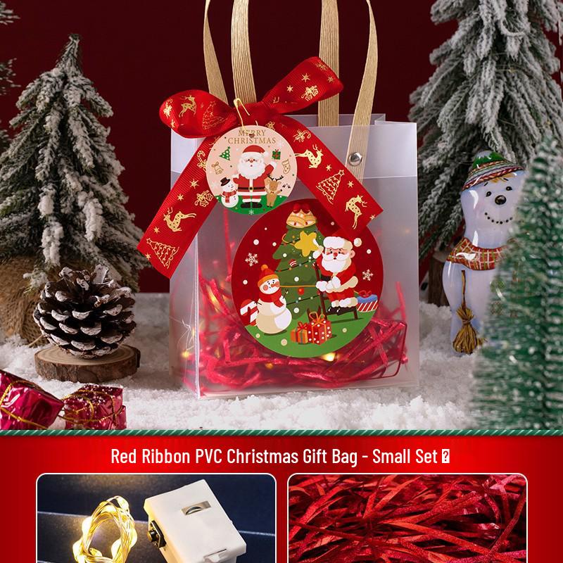 Christmas Eve Apple Candy Souvenir Handbag - Creative Transparent Gift Bag