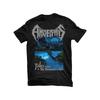 T-shirt Amorphis Noir Coupe Regular | Motif et Design Texte 'Story from Thousand Lakes', Artwork du Groupe de Musique Metal, Col Rond