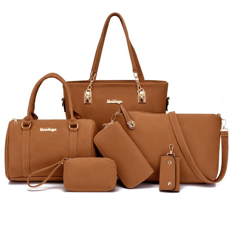 Multi-piece New Pu Fashion Mother and Child Bag Six-piece Set Portable Shoulder Messenger Women's Bag