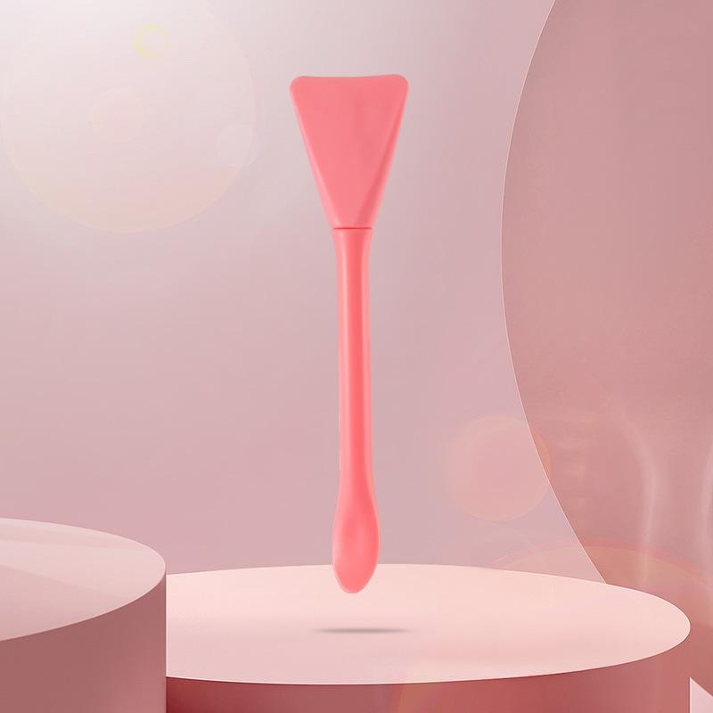 Double Head Dual-use Facial Mask Brush for Mask Stick with Scoop Apply Mud Film Facial Mask Brushes Silicone Facial Beauty Tools