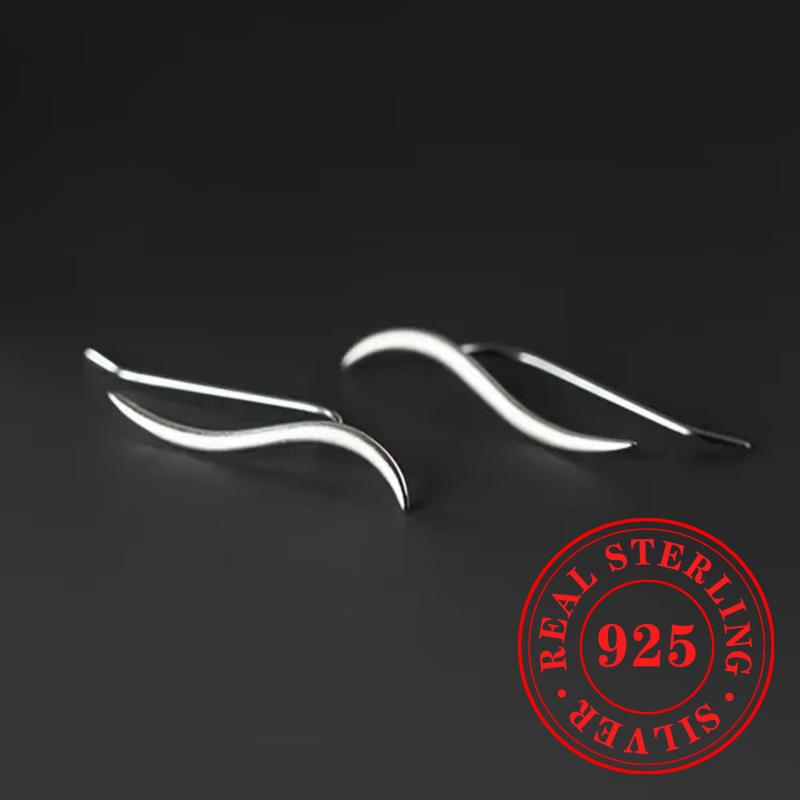 

Серьги нового волнообразного дизайна из стерлингового серебра, модные, для повседневной носки, аксессуары для ушей, женские минималистичные украшения с подвесками