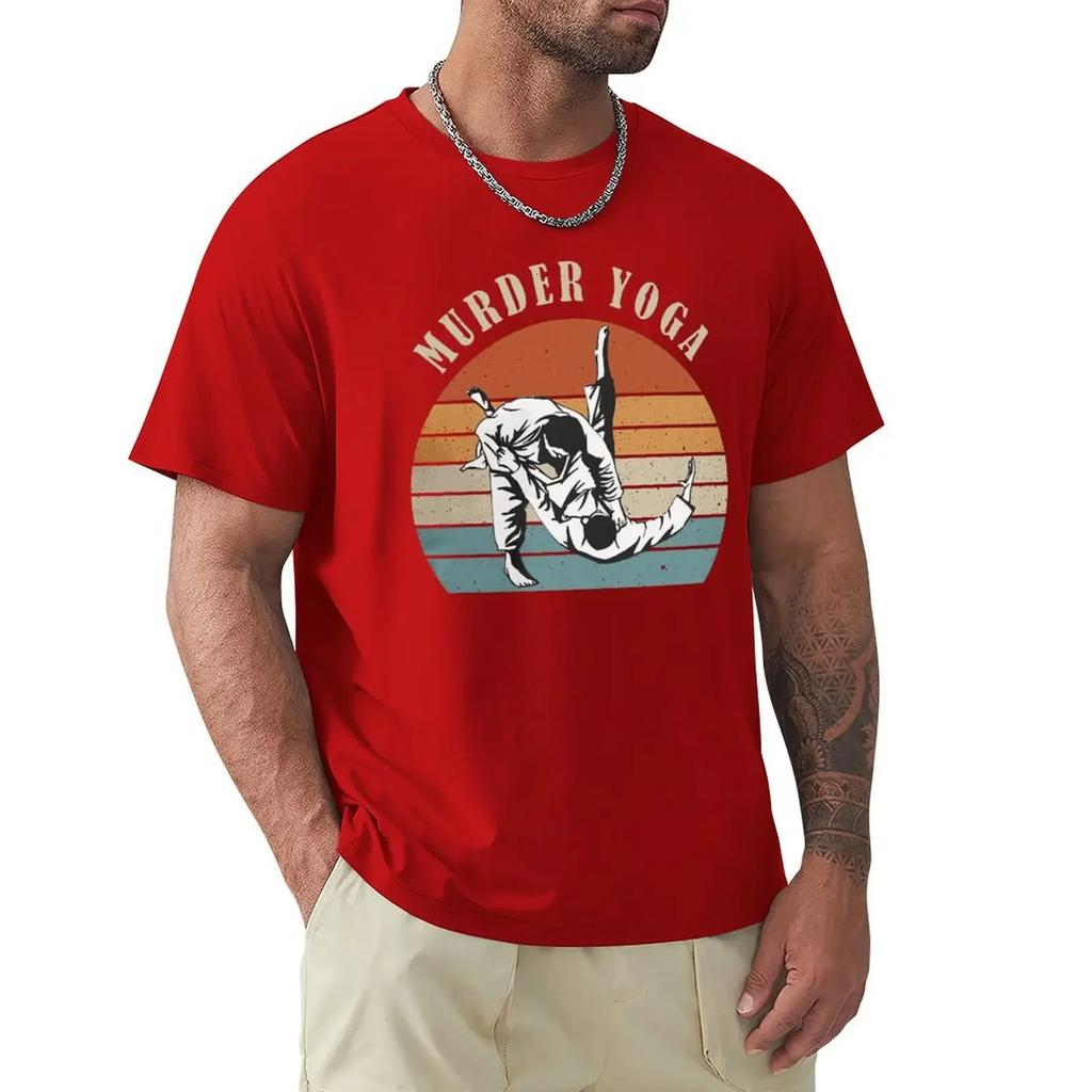 Murder Yoga Vintage Jiu Jitsu T Shirt Martial Arts Brazilian Cotton Clothing Humor Short Sleeve Tees Arrival T-Shirts
