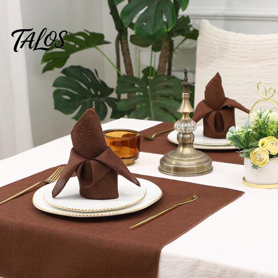 High End Napkins for Formal Dining Imitation Linen Cloth Napkin, Washable Fabric 18 x Waterproof Hotel Inch Square Napkin Weddings Dinners Parties