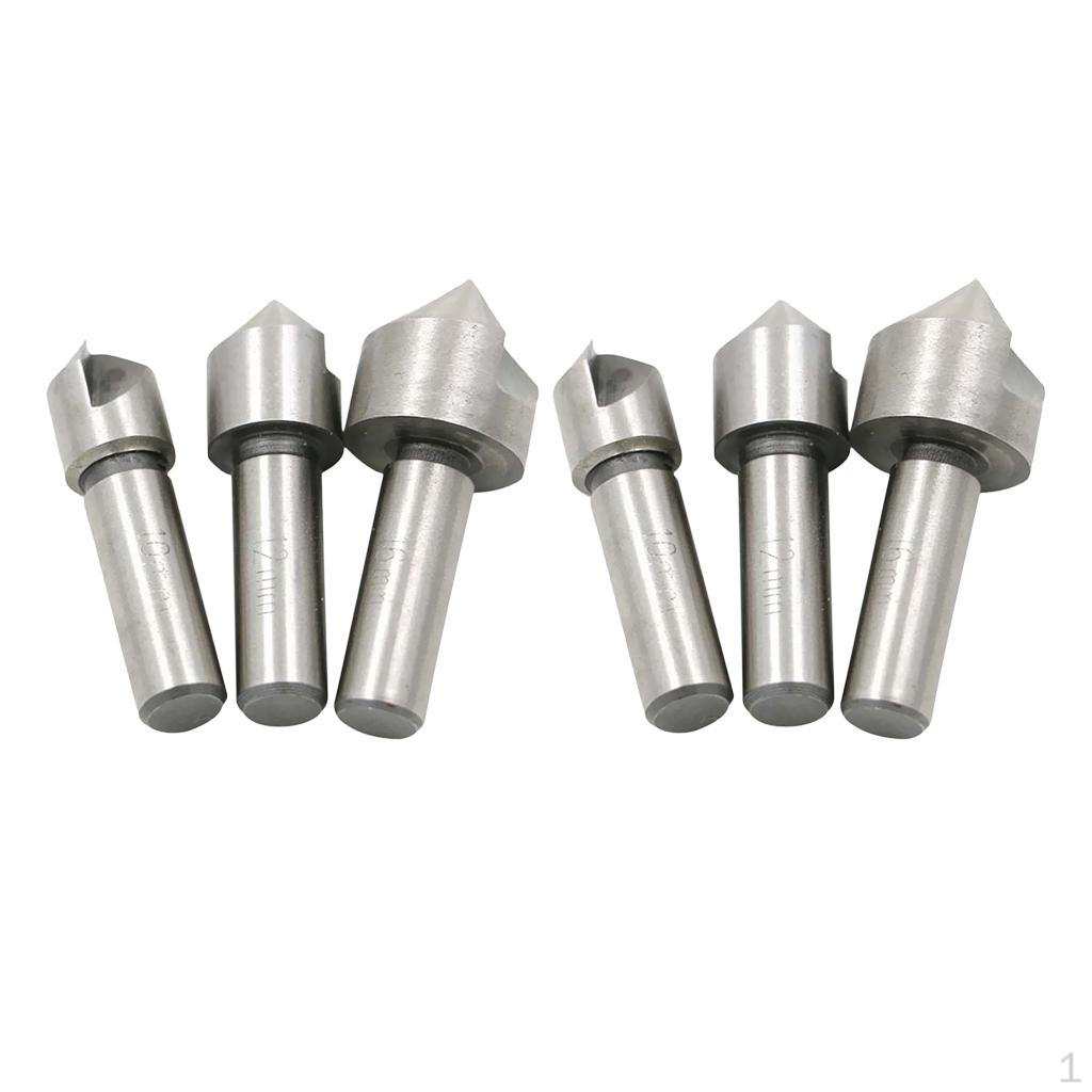 

6 HSS Countersink Drill Bit Chamfering Cutter Deburring Tool