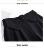 2025 Autumn/Winter High-Waisted Slim A-Line Bow Shorts, Women's Bootcut, Elegant Style Outerwear